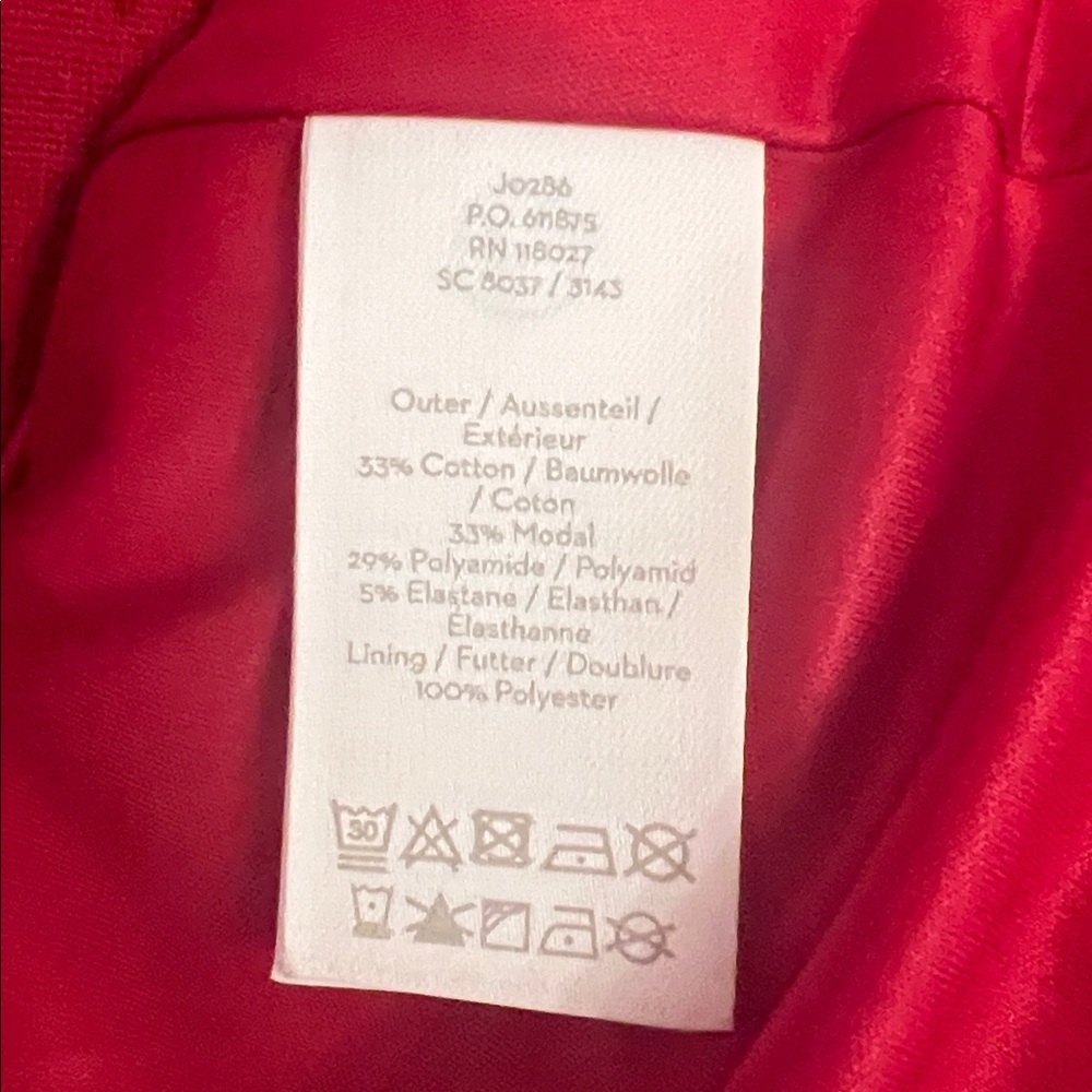 Boden Claudia Colorblock Ponte Knit Mid Dress Red Pink Size 10 Spring Colorful - Picture 6 of 6